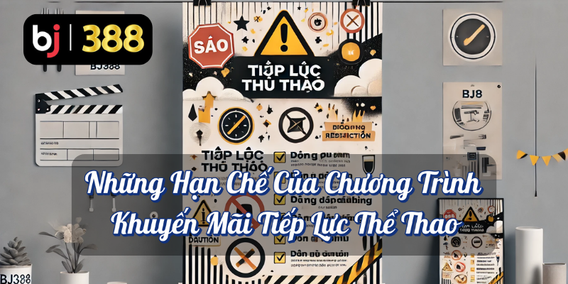 Tiếp Lực Thể Thao – Thứ Tư Tiên Phong Tại BJ388: Tận Hưởng Thưởng Nạp Lại 8% 5 Những hạn chế của chương trình khuyến mãi Tiếp Lực Thể Thao BJ388