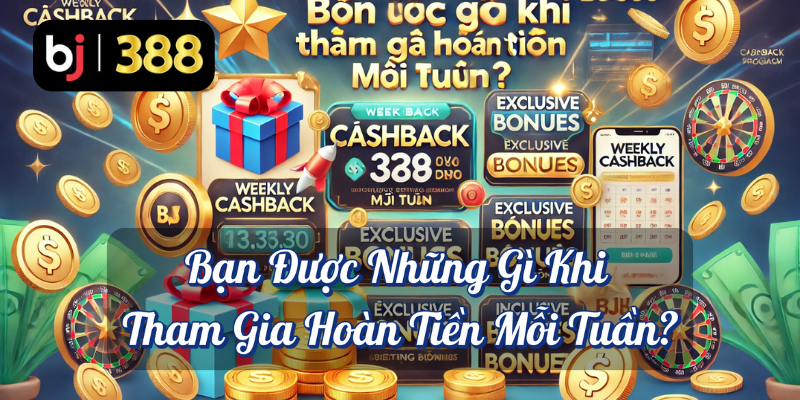 Hoàn Tiền Mỗi Tuần Tại BJ388: Cơ Hội Nhận 8% Tiền Thưởng Khi Tham Gia Slot 4 Bạn được những gì khi tham gia hoàn tiền mỗi tuần BJ388