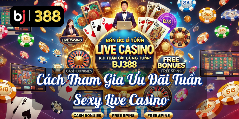 Ưu Đãi Tuần Sexy Live Casino Tại BJ388: Nhận Ngay Hoàn Tiền Lên Đến 18.000₫ 3 Cách tham gia ưu đãi tuần sexy live casino BJ388