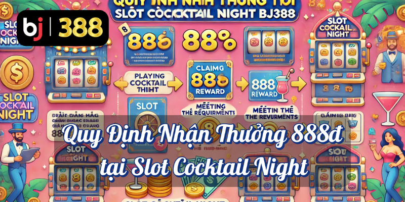 Thưởng 888₫ Tại Slot Cocktail Night Cùng BJ388 5 Quy định nhận thưởng 888đ tại slot cocktail night BJ388