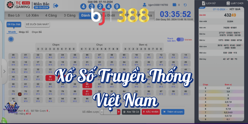 Các Loại Xổ Số Đa Dạng Tại Nhà Cái BJ388 2 Xổ số truyền thống Việt Nam