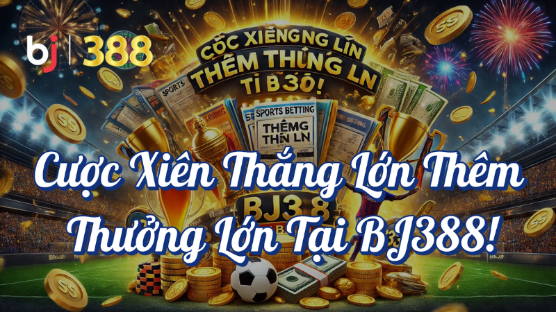 Cược Xiên Thắng Lớn Thêm Thưởng Lớn Tại BJ388! 1 Cược xiên thắng lớn thêm thưởng lớn tại BJ388