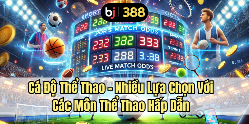 Trò Chơi Hấp Dẫn Tại BJ388: Khám Phá Đa Dạng Giải Trí và Cơ Hội Thắng Lớn 3 BJ388 cá độ thể thao nhiều lựa chọn với các môn thể thao hấp dẫn