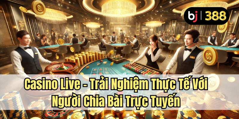 Trò Chơi Hấp Dẫn Tại BJ388: Khám Phá Đa Dạng Giải Trí và Cơ Hội Thắng Lớn 2 BJ388 Casino Live trải nghiệm thực tế với người chia bài trực tuyến