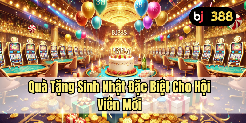 Khuyến Mãi Hấp Dẫn Dành Cho Hội Viên Mới Tại BJ388 – Cơ Hội Nhận Thưởng Lớn 4 BJ388 quà tặng sinh nhật đặc biệt cho hội viên mới