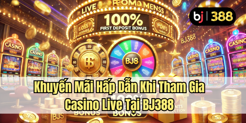 Trải Nghiệm Casino Live Đỉnh Cao Tại BJ388 – Lựa Chọn Hàng Đầu Cho Anh Em Yêu Thích Cá Cược Trực Tuyến 5 Khuyến mãi hấp dẫn khi tham gia casino live tại BJ388